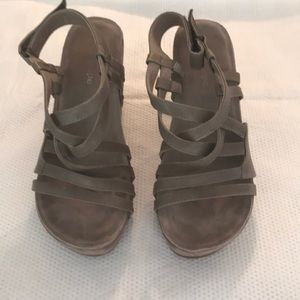 Antelope Taupe and Grey Wedges Size 39
